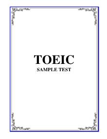 Toeic - Sample tests (2)