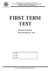 First Term Test