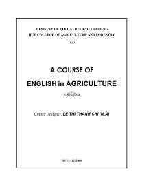 A course of english in agriculture