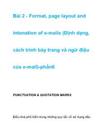 Bài 2 - Format, page layout and intonation of e-mails (Định dạng, cách trình bày trang và ngữ điệu của e-mail) - Phần 6
