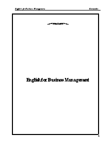 English for Business Management