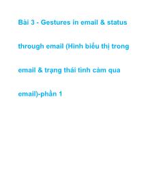 Gestures in email & status through email (Hình biểu thị trong email & trạng thái tình cảm qua email) - Phần 1