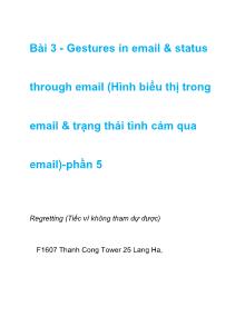 Gestures in email & status through email (Hình biểu thị trong email & trạng thái tình cảm qua email) - Phần 5