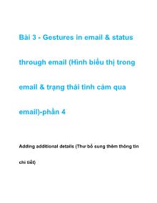 Gestures in email & status through email (Hình biểu thị trong email & trạng thái tình cảm qua email) - Phần 4