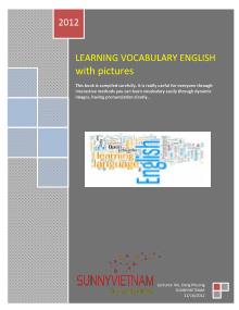Learning vocabulary english with pictures