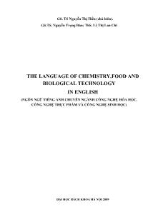 The language of chemistry, food and biological technology in english