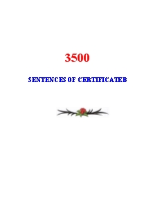 3500 Sentences of Certificate B