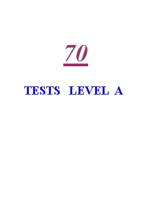 70 Test Level A