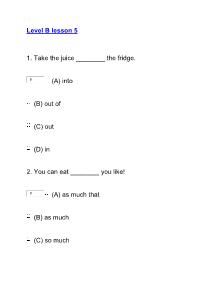 Level B lesson 5