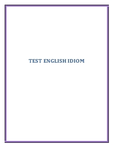 Test english idiom