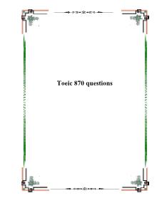 Toeic 870 questions