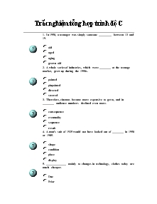 Trắc nghiệm tổng hợp trình độ C