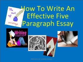 How to write an effective five paragraph essay