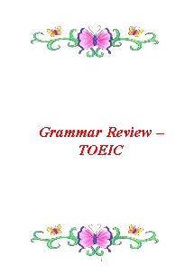 Grammar Review – TOEIC