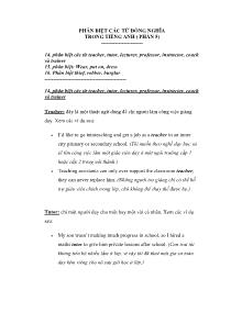 Phân biệt các từ đồng nghĩa trong Tiếng Anh (phần 5)