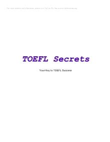 TOEFL Secrets