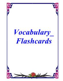 Vocabulary - Flashcards