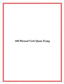 100 Phrasal Verb Quan Trọng