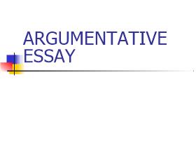 Argumentative essay