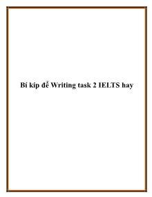 Bí kíp để Writing task 2 IELTS hay