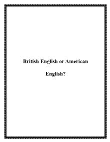 British English or American English?