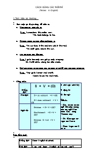 Cách dùng các thời/thì (tenses in english)