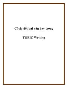 Cách viết bài văn hay trong TOEIC Writing