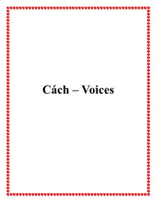 Cách – Voices