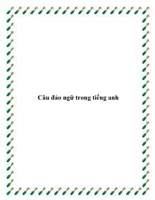 Câu đảo ngữ trong tiếng anh