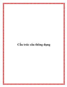 Cấu trúc câu thông dụng