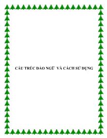 Cấu trúc đảo ngữ và cách sử dụng