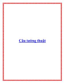 Câu tường thuật