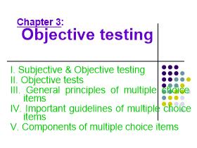 Chapter 03: Objective testing