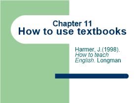 Chapter 11: How to use textbooks