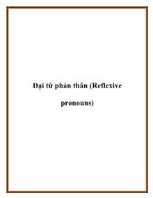 Đại từ phản thân (Reflexive pronouns)