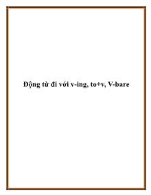 Động từ đi với v-Ing, to+v, V-bare