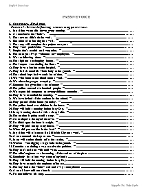 English exercise: Passive voice