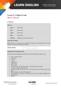 English for study in Australia - Lesson 21: Calling for help