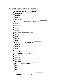 English testing level B