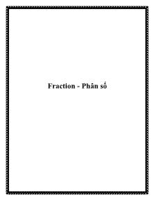 Fraction - Phân số