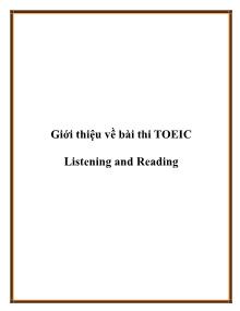 Giới thiệu về bài thi TOEIC Listening and Reading