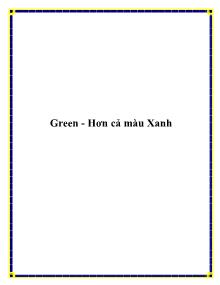 Green - Hơn cả màu Xanh