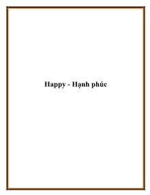 Happy - Hạnh phúc