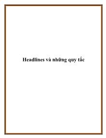 Headlines và những quy tắc