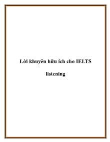 Lời khuyên hữu ích cho IELTS listening