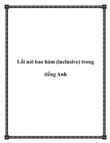 Lối nói bao hàm (inclusive) trong tiếng Anh