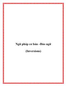 Ngữ pháp cơ bản –Đảo ngữ (Inversions)