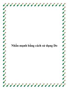 Nhấn mạnh bằng cách sử dụng Do