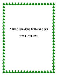 Những cụm động từ thường gặp trong tiếng Anh