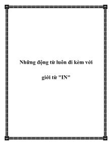 Những động từ luôn đi kèm với giới từ 